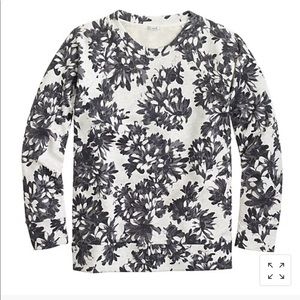 J Crew charcoal floral sweatshirt